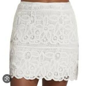 SAYLOR Perfect "Bernie" White Floral Lace Skirt Size Small